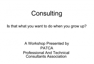 PATCA Consulting 101